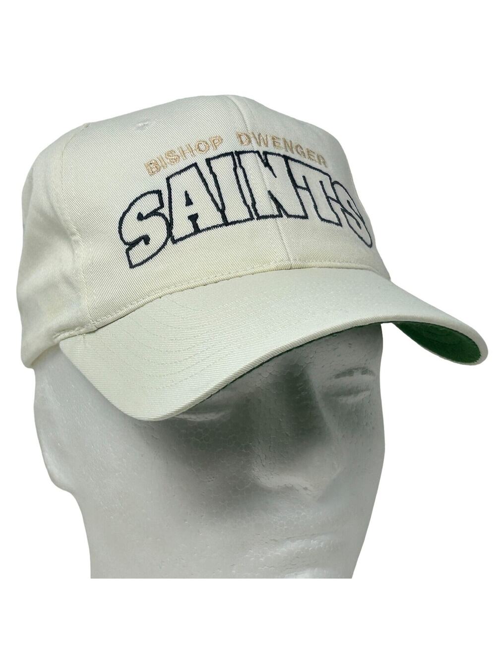 Vintage Bishop Dwenger High School Saints Hat Cap Youth White Snapback The Game